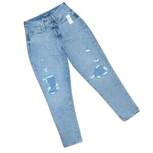 NWT Old Navy O.G. Straight high-rise jeans women's 4 curvy button-fly Myrtle